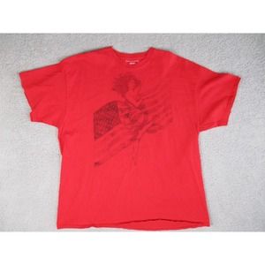 Ecko Unltd T-Shirt Mens XXL Red USA American Flag With Female Short Sleeve‎ Tee